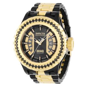 1 EDIÇÃO LIMITADA Invicta Reserve SHAQ 0,15 Quilates Diamante Automático Relógio Masculino 52mm, Dourado, Preto 37728 N1