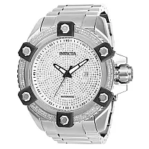 Relógio Masculino Automático Pro Diver 3.08 quilates com Diamantes, Invicta 27639 N1, Prata Edição Limitada