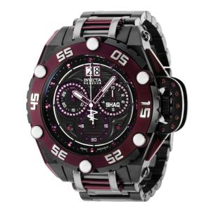 1 EDIÇÃO LIMITADA Invicta Reserve SHAQ 0,3 Carat Diamond Relógio Masculino 52,, Preto, Titânio, Borgonha 37769 N1