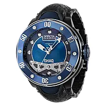 1 EDIÇÃO LIMITADA Invicta Reserve SHAQ 0,18 quilates Diamante Relógio masculino automático com mostrador madrepérola , preto, azul 37479 N1