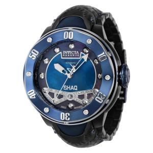 1 EDIÇÃO LIMITADA Invicta Reserve SHAQ 0,18 quilates Diamante Relógio masculino automático com mostrador madrepérola , preto, azul 37479 N1