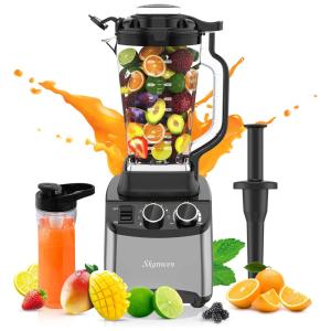 Liquidificador de Bancada 2L com 7 Velocidades, 1200W, 110v, SKANWEN, Prateado