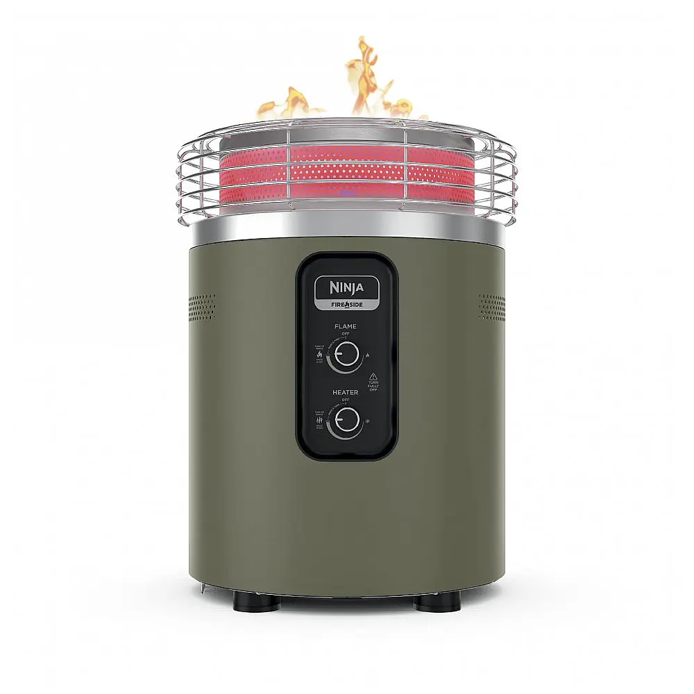 Aquecedor e Fogueira Externa Ninja Fireside360 OF101GN1 Musgo Espanhol a Propano 80.000 BTU 3-em-1