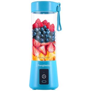 Liquidificador Portátil 400mL com Carregamento USB, 110v, FENGTASTIC, Azul