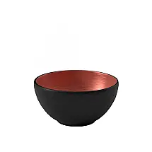 Bolw de Porcelana Premium com Capacidade de 650mL e Formato Redondo, Villeroy Boch, Preto e Cobre