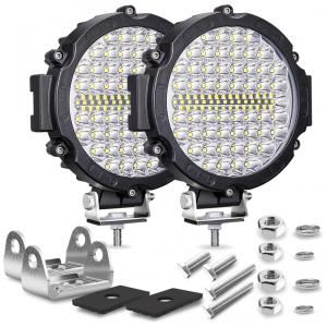Farol Auxiliar para Carros 20000LM 210 W 10 60V, 2 Peças, LIGHTBOSS 7Inches LED driving lights for trucks, Preto