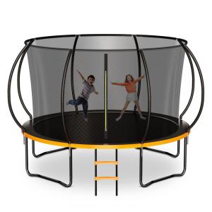 Cama Elástica Reforçada até 204 kg, Tamanho 4,26 Metros, Zevemomo, Laranja