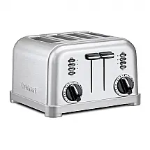 Torradeira Elétrica Metal Classic 4 fatias, 110v, CUISINART CPT 180, Prateado