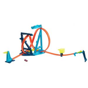 Kit de pista Hot Wheels com Loop e Carro em escala 1:64 para Construir, Mattel