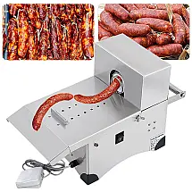 Máquina Automática de Amarração de Linguiça, Máquina de Nó de Salsicha Elétrica em Aço Inoxidável 2 Modos, MTPLUM