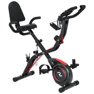 SNODE Bicicleta Ergométrica com Suporte para Tablet e Banco Ajustável, Cinza