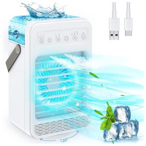 Climatizador de Ar Portátil CONNOO 600mL com 4 Velocidades e USB, 110V, Branco