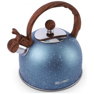 Chaleira de Chá 2. em Aço Inoxidável com Apito, BELANKO BE 2.5L PURE, Azul