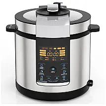 Panela de Pressão Elétrica 6,3L 14 em 1 com Temporizador, Liberação Automática de Pressão e Painel Digital, 110V 1200W, VBGK, Prata