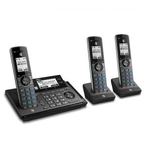 Telefone sem fio expansível com Bluetooth 3 Unidades, ATT CLP99387, Preto