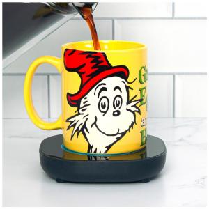 Aquecedor de Caneca, Tema Dr. Seuss Green Eggs and Ham Mug com Desligamento Automático, Inclui Caneca, 16W, Uncanny Brands, Amarelo