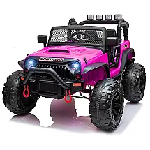 TOBBI Carro, Carrinho Elétrico 2 Assentos 12V, com Controle Remoto e 3 Velocidades, Rosa