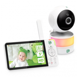 Babá Eletrônica Monitor com Câmera de 12cm HD 720p 8X Zoom e Visão Noturna Alcance de 304M, LEAPFROG LF915HD, Branco