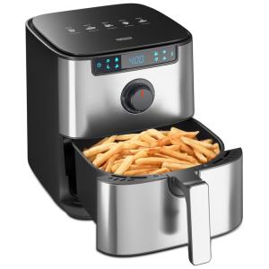 ASA Fritdeira Elétrica AirFryer, Capacidade 5.6L, Painel Digital, 1350W, 110V, Prata