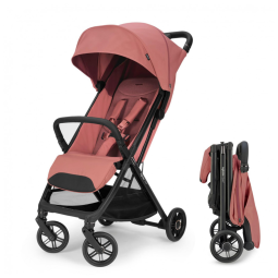 Carrinho de Bebê Inglesina Quid³ Rosa Aurora - Ultraleve 6,3 kg, Dobrável com Uma Mão, Capota XL UPF 50+, Assento com Tecido Respirável