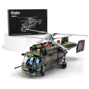 Kit de Construção Helicóptero Militar Ka 27 com 1800 Peças, Nifeliz, Verde