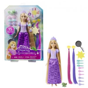Boneca Rapunzel da Disney com Cabelo que Muda de Cor e Acessórios para Pentear, Mattel.