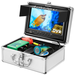 Câmera de Pesca Subaquática Portátil à Prova d com Monitor e Luzes Infravermelhas, ADALOV A9R20, Prateado
