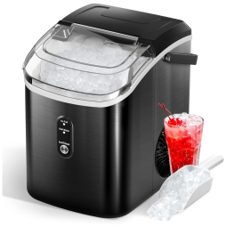 Máquina de Gelo até 11 kg em 24H Portátil, 110v, FREE VILLAGE, Preto
