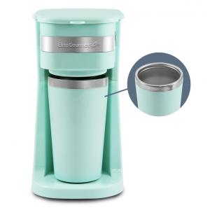 Cafeteira Elétrica Compacta com Caneca Térmica para Viagem 400 mL, Elite Gourmet EHC113M 110V 600W, Verde Hortelã