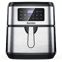 Fritadeira Elétrica AirFryer, Capacidade 9.2L, Painel de Controle Digital, 1700W, 110v, OACVIEN, Prateado