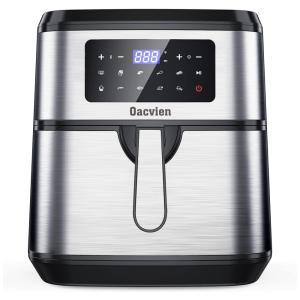 Fritadeira Elétrica AirFryer, Capacidade 9.2L, Painel de Controle Digital, 1700W, 110v, OACVIEN, Prateado