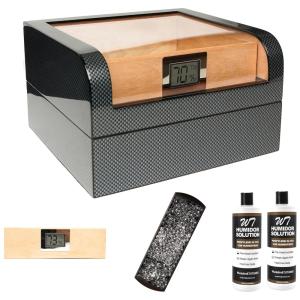 Umidor de Cedro Espanhol para 270 Charutos com Umidificador e Higrômetro Digital - Mantenha seus Charutos Frescos e Saborosos!