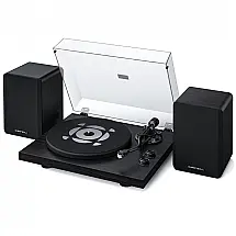Toca-discos SoulBox S1 com Alto-falantes Estéreo, Pré-amplificador Integrado, Braço em Formato S,Qlearsoul,