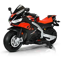 Moto Elétrica Infantil a Bateria 12V com Sons e Luzes, Idade Rec 3 a 10 Anos, HEIMILI, Preta