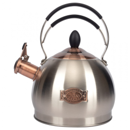 Chaleira de Chá LUXGRACE 2.5 Litros em Aço Inoxidável com Apito, Prata