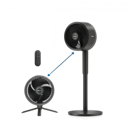 Ventilador Shark FlexBreeze pedestal e de mesa, indoor & outdoor, com fio e sem fio, cinza escuro, 110V