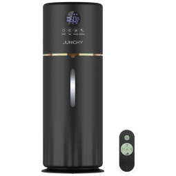Umidificador para Salas Grandes 9L com Luz Noturna, Temporizador 24H e Difusor de Óleo Essencial, JUNICHY JS21F, Preto