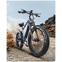 Bicicleta Elétrica Fieabor ES28 Dual Motor 2000W – Bateria Removível 52V 22Ah, Rodas 26", Pneus Grossos, Suspensão Dianteira