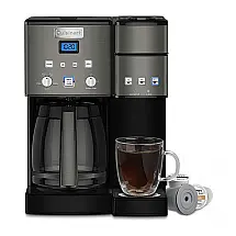 Cafeteira Elétrica Programável 12 Xícaras e Servidor de Café Em Aço Inoxidável Automática Cor, escuro, CUISINART SS 15BKS, Cinza escuro