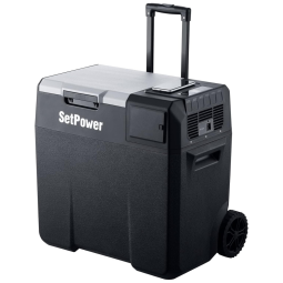 Geladeira Freezer Portátil 47L com Carregamento sem Fio para Celulares, AC 110 240V, DC 12 , 24V, Setpower X50, Preto