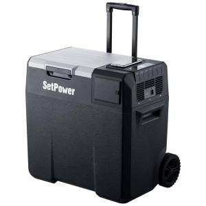 Geladeira Freezer Portátil 47L com Carregamento sem Fio para Celulares, AC 110 240V, DC 12 , 24V, Setpower X50, Preto