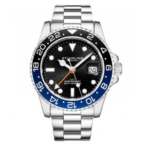 Relógio Stuhrling Abismo 42mm - Preto e Prata, Resistente à Água, Design Moderno e Sofisticado.