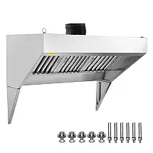 Coifa Comercial VEVOR 7 Pés Aço Inox 201 Food Truck 3 Filtros Removíveis Antiferrugem