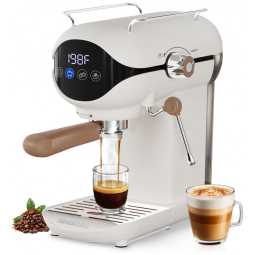 Nesskoko Máquina de Espresso Semiautomática Compacta 20 Bar com Vapor e Tela Touch - Café, Latte, Cappuccino e Mais