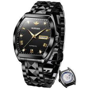 OUPINKE TYG OU G3178G Relógio Masculino Analógico Automático, Preto