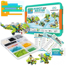 Blocos de construção STEM 200 em 1 Programável 600 Peças parta Crianças de 6 Anos ou Mais, Makerzoid Robot Master