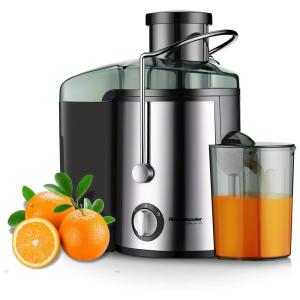 Centrifuga Espremedor Frutas Legumes Sucos Inox 400 Watts 15.000 RPM, 110v, HOMELEADER, Prateado