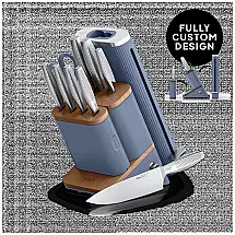 NeverDull Pro 11-Piece Premium Kitchen Knife Set Steak Knives in Nautical Navy