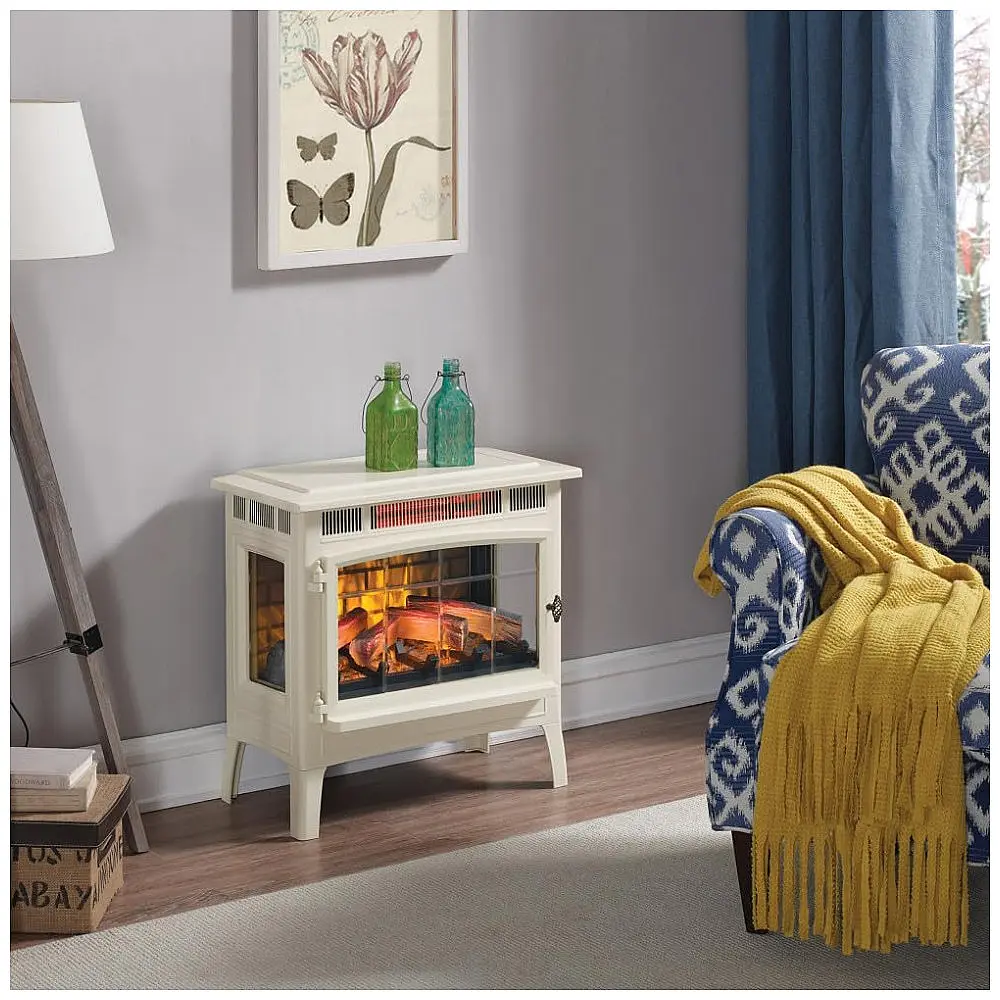 Lareira Elétrica Portátil, Área 92m2, DURAFLAME DFI 5010, Creme — foto 2