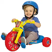 Triciclo Infantil com 10 Rodas Voadoras para Crianças de 2 a 4 Anos, Paw Patrol, Azul e Vermelho